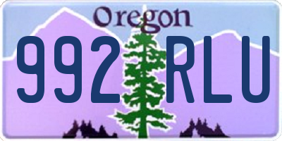 OR license plate 992RLU