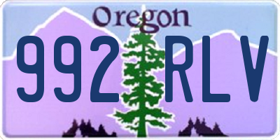 OR license plate 992RLV
