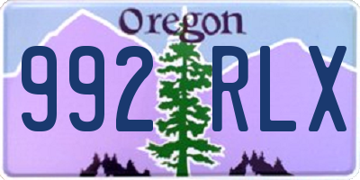 OR license plate 992RLX