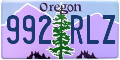 OR license plate 992RLZ