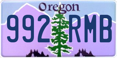 OR license plate 992RMB