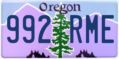 OR license plate 992RME