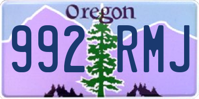 OR license plate 992RMJ