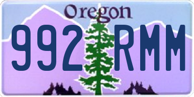 OR license plate 992RMM