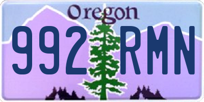 OR license plate 992RMN