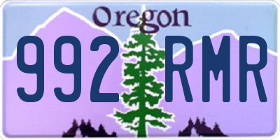 OR license plate 992RMR