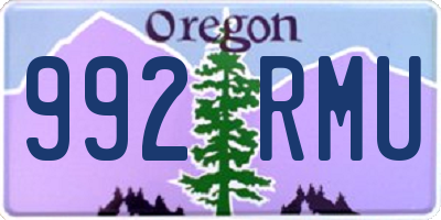 OR license plate 992RMU