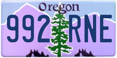 OR license plate 992RNE