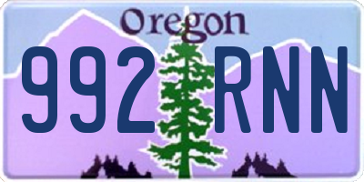 OR license plate 992RNN