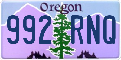 OR license plate 992RNQ