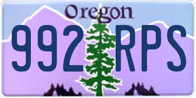 OR license plate 992RPS