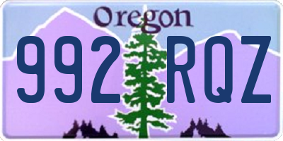 OR license plate 992RQZ