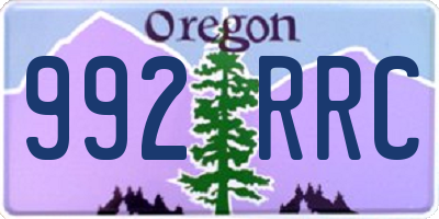 OR license plate 992RRC