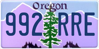 OR license plate 992RRE