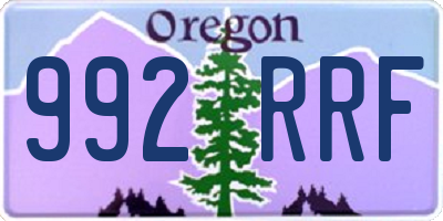 OR license plate 992RRF