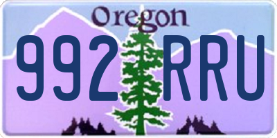 OR license plate 992RRU
