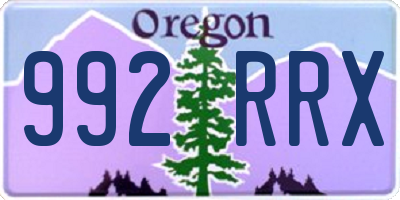 OR license plate 992RRX