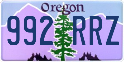 OR license plate 992RRZ