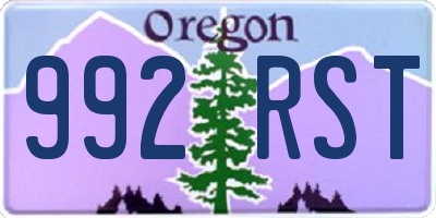 OR license plate 992RST