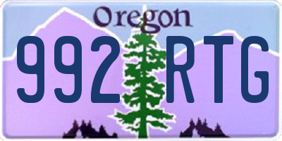 OR license plate 992RTG