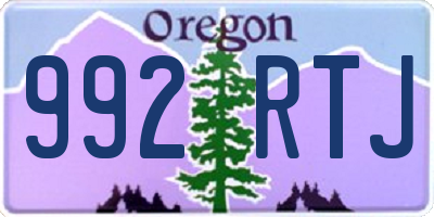 OR license plate 992RTJ