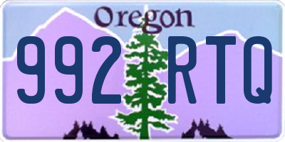 OR license plate 992RTQ