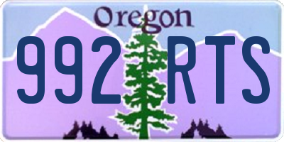 OR license plate 992RTS