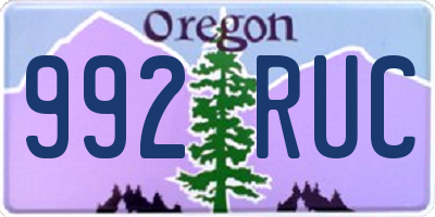 OR license plate 992RUC