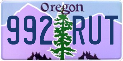 OR license plate 992RUT