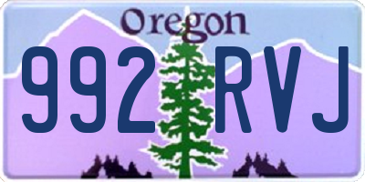 OR license plate 992RVJ
