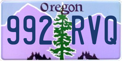 OR license plate 992RVQ
