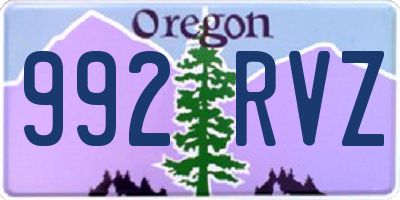 OR license plate 992RVZ