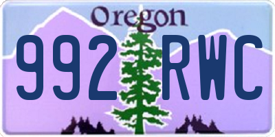 OR license plate 992RWC