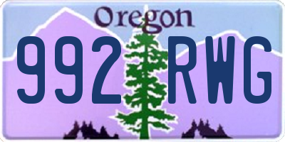 OR license plate 992RWG