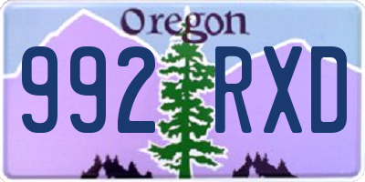 OR license plate 992RXD