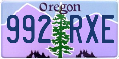 OR license plate 992RXE