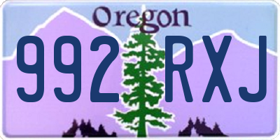 OR license plate 992RXJ