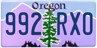 OR license plate 992RXO