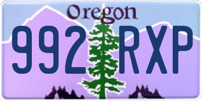 OR license plate 992RXP
