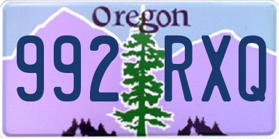 OR license plate 992RXQ