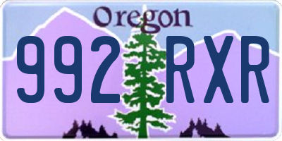 OR license plate 992RXR