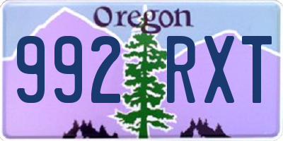 OR license plate 992RXT