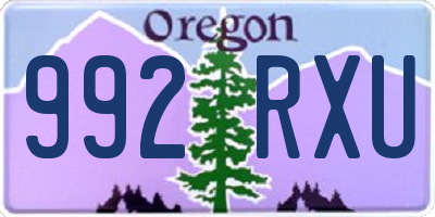 OR license plate 992RXU