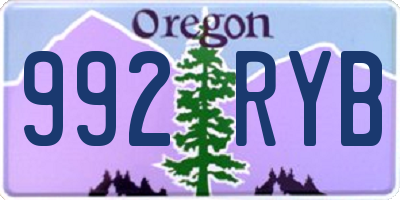 OR license plate 992RYB