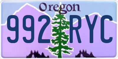 OR license plate 992RYC