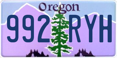 OR license plate 992RYH