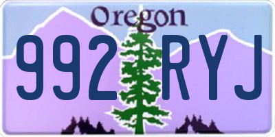 OR license plate 992RYJ