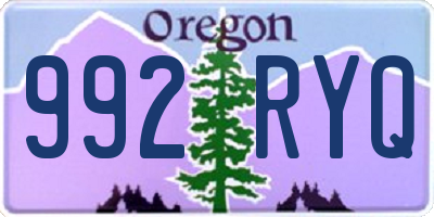OR license plate 992RYQ