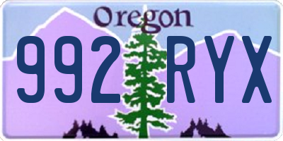 OR license plate 992RYX