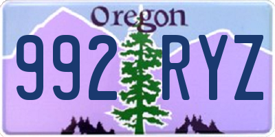 OR license plate 992RYZ